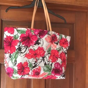 Stuart Weitzman fabric tote bag NWOT